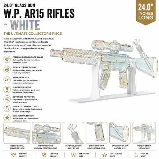 [AM050071] Glass Gun W.P. AR15 Rifles (MG-963) 24.0" - White