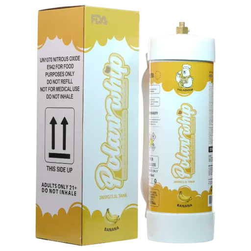 [AM050088] Polar Whip Chargers With Safety Relief Valve 3.3L 2000 GR-Banana (2 packs per Box)