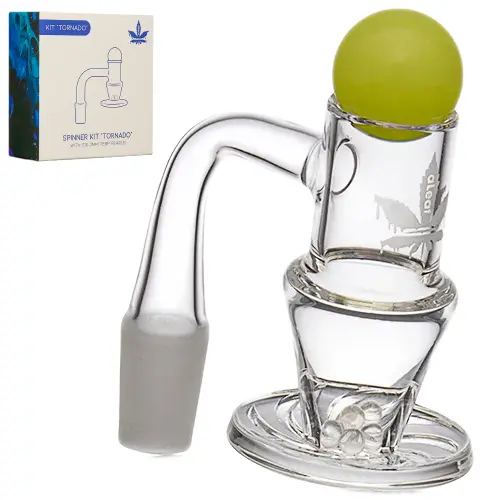 [PC23029] aLeaf Banger Quartz " Tornado " Spinner Kit 14mm 90 Degree