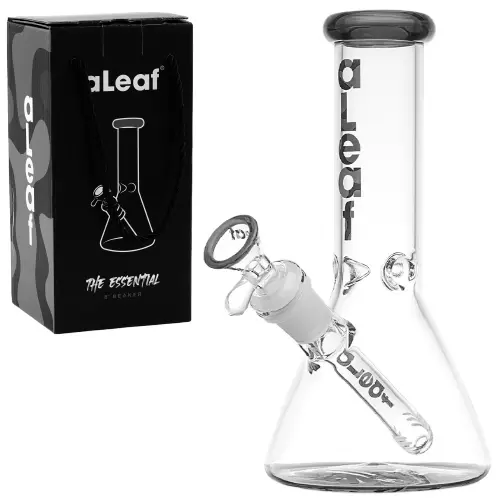 [PC32218] aLeaf Glass Essential Beaker w/Carrying Case (7146) 8.0" Smoke