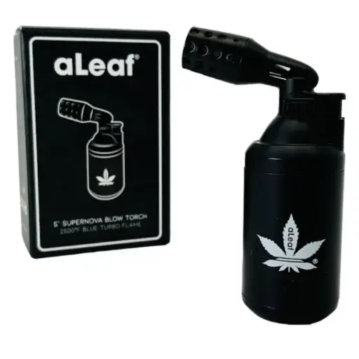 [PC24728] aLeaf Lighter Torch Supernova Blow 5'' Black