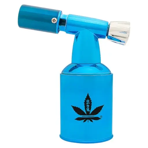 [PC34982] aLeaf Lighter Torch Brass Blow Turbo Flame 5.0" (8529)-Aqua