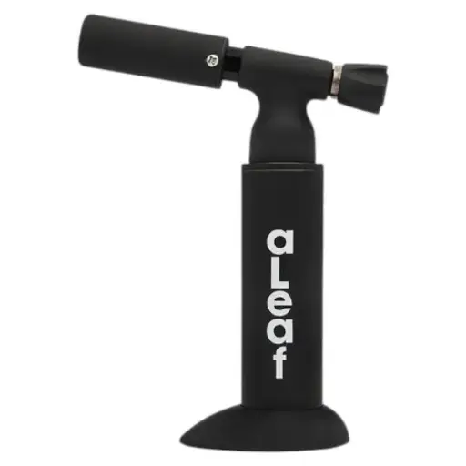 [PC35002] aLeaf Lighter Torch Blow Blue Turbo Flame 7.0"-Black