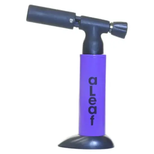 [PC35009] aLeaf Lighter Torch Blow Blue Turbo Flame 7.0"-Purple