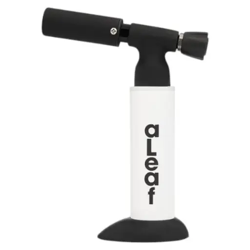 [PC35010] aLeaf Lighter Torch Blow Blue Turbo Flame 7.0"-White