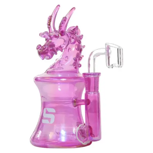 [PC37418] Silo Glass Dragon 7.5"-Pink