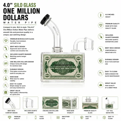 [PC37524] Silo Glass One Million Dollars 4.0"
