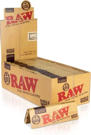[M2142] RAW Organic Papers Single Wide Size 50ct