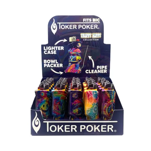 [M2157] TOKER POKER Bic Edition Trippy Hippy Display 25ct