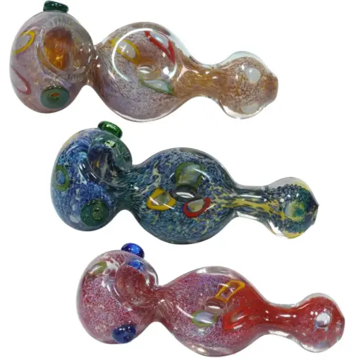 [AM050102] Glass Hand Pipe Donut - 4.5" (3 per pack / Assorted)