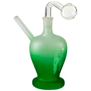 [AM025669] O.B. Water Pipe Matte Bob Marley 8185a 6.5" Green