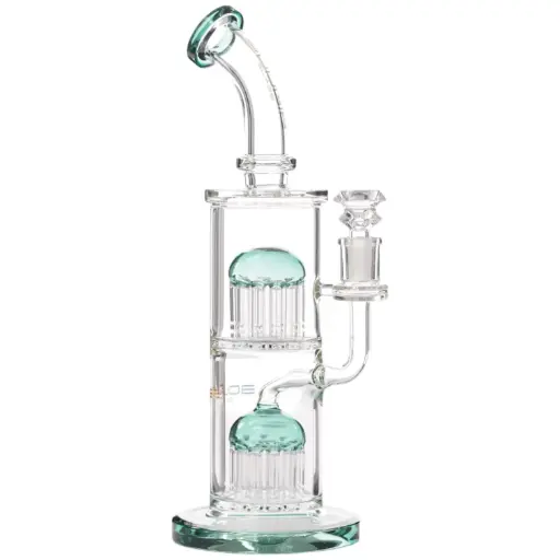 [AM032688] Bougie Glass 2 Tree Bent Neck 65 (8832) 12.0" TEAL