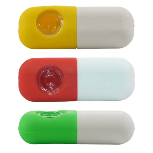 [AM050015] Silicone Hand Pipe Capsule 4.0" (3 per pack)