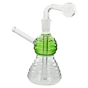 [AM025754] O.B. Water Pipe Striped 8183a 6.5" Lime