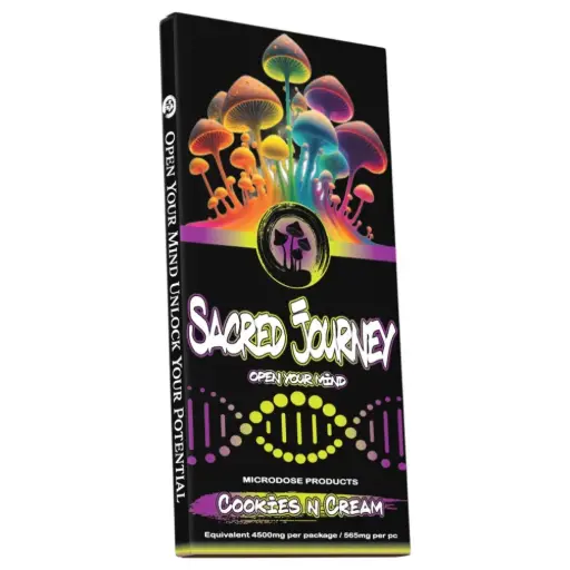 [AM050110] Sacred Journey Mushroom Chocolate -  White Cookies & Cream (6 per pack)