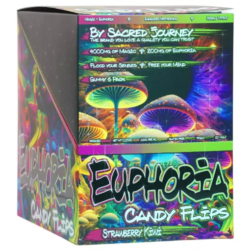 [AM050124] Euphoria Mushroom Gummies -  Strawberry Kiwi 6 Gummies (10 packs per Box)