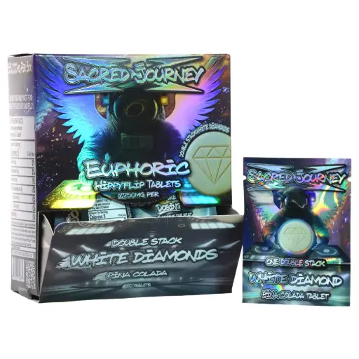 [AM050131] Sacred Journey Mushroom Flips - White Diamond - Pina Colada (20 per pack)