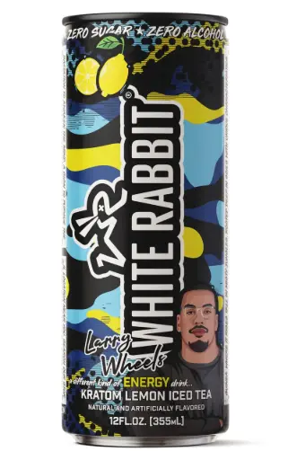 [M2271] WHITE RABBIT Kratom Energy Seltzer 25MIT Lemon Iced Tea12oz 1ct