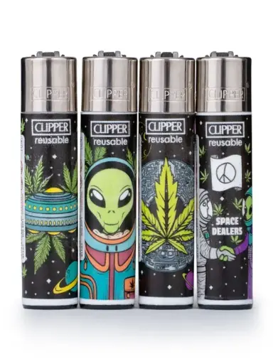 [M2292] CLIPPER Classic Lighter Alien Leaves 48ct