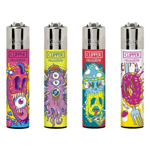 [M2306] CLIPPER Classic Lighter Psyko Monster 48ct