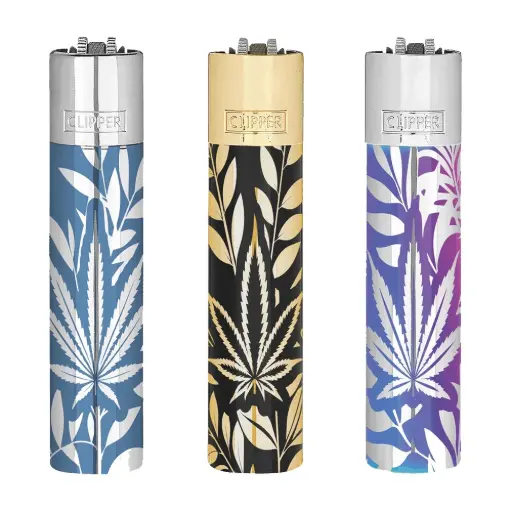 [M2306] CLIPPER Lighter Jungle Weed 48ct 