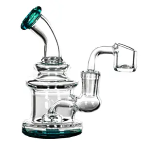 [AM031936] Unbranded Glass with 4mm Banger (6044) 4.5" - Teal