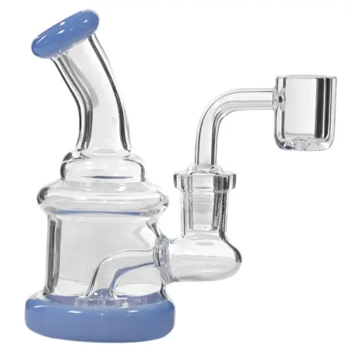 [AM050134] Unbranded Glass with 4mm Banger (6044) 4.5" - Milky Blue