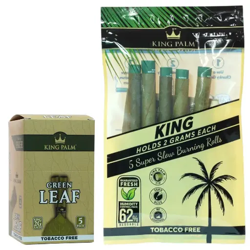 [M2340] KING PALM Green Leaf King Natural 5-Pack 8ct