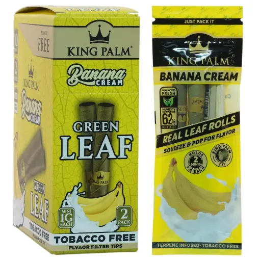 [M2341] KING PALM Green Leaf Mini Banana Cream 2-Pack 10ct