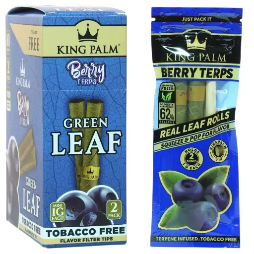 [M2342] KING PALM Green Leaf Mini Berry Terps 2-Pack 10ct