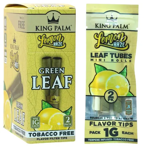 [M2344] KING PALM Green Leaf Mini Lemon Haze 2-Pack 10ct