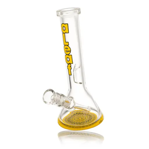 [PC37544] aLeaf Glass 8.5" THE TRIBAL BEAKER - Yellow