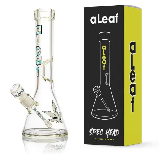 [PC37551] aLeaf Glass 14" 9MM BEAKER CHARGE