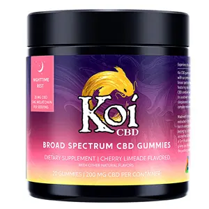 [AM027295] Koi Gummies & Edibles CBD Gummies 20ct 200mg - Cherry Lemonade Night