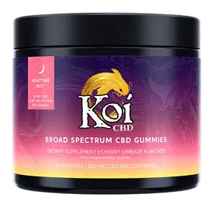 [AM027297] Koi Gummies & Edibles CBD Gummies 60ct 600mg - Cherry Lemonade Night