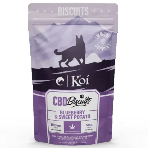 [AM050155] Koi CBD Dog Biscuits 30ct 150mg - Immune Support (Blueberry & Sweet Potato)