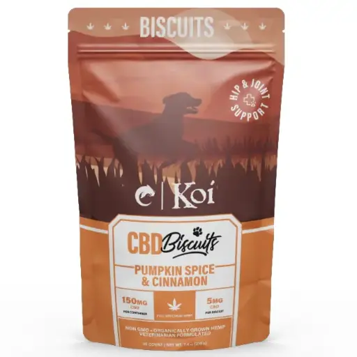 [AM050236] Koi CBD Dog Biscuits 30ct 150mg - Joint Support (Pumpkin Spice & Cinnamon)