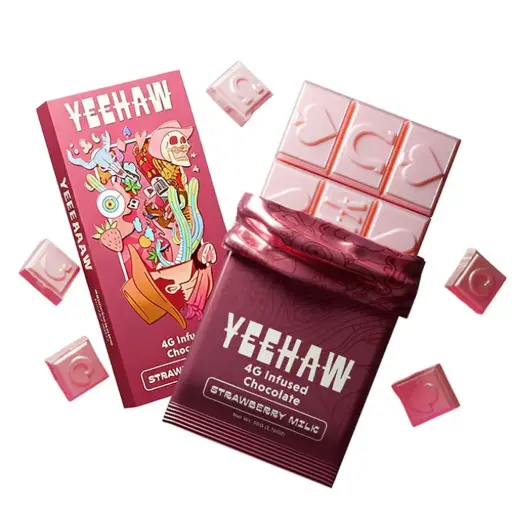 [AM050160] YEEHAW 4g Infused Chocolate Bars - Strawberry Milk