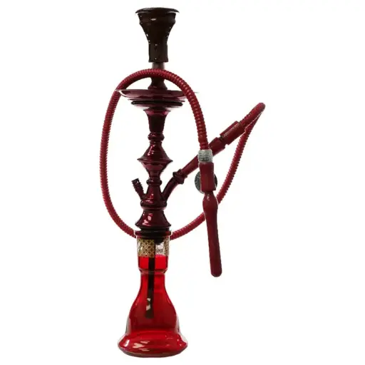 [AM050199] Khalil Mamoon Hookah  - 23.0"  Red