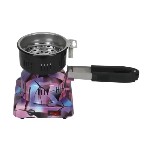[AM020621] B.Y.O. Electric Burner Round Print, Retro