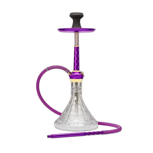 [AM050291] 24" Gemini X, Purple, Click Technology, 1 Hose, ShishaTech Color Box