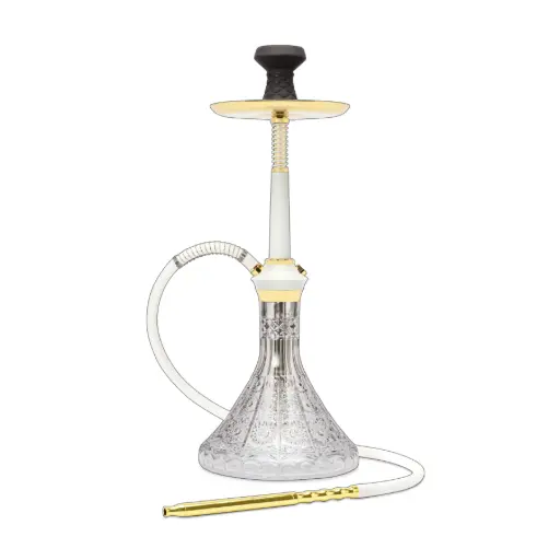 [AM050293] 24" Gemini X, White, Click Technology, 1 Hose, ShishaTech Color Box