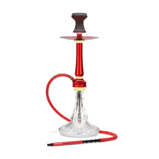[AM020761] 21" Raver X Hookah, Red, Click Technology, 1 Hose, ShishaTech Color Box