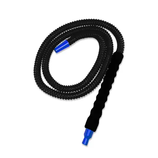 [AM020633] 10" Grip Handle, Plastic Reusable Hookah Hose, Blue