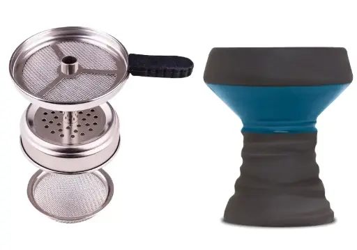 [AM016257] B.Y.O. Metal Coal Tray with BlackStone Bowl, Blue, Color Box