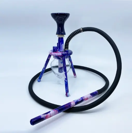 [AM016079] 12" Amira Spider Hookah, Blue Cloudz, 1 Hose, Amira Carrying Bag