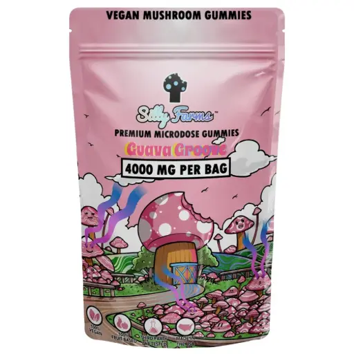 [M2354] SILLY FARMS Magic Mushroom Gummies Guava Groove 10ct