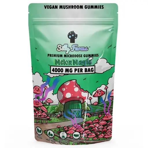 [M2355] SILLY FARMS Magic Mushroom Gummies Melon Magic 10ct