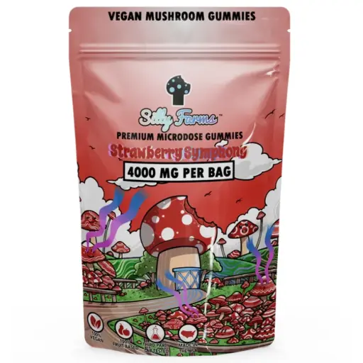 [M2359] SILLY FARMS Magic Mushroom Gummies Strawberry Symphony 10ct