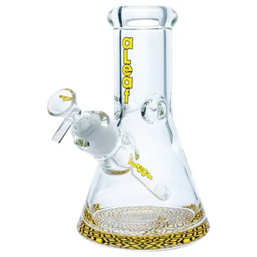 [PC37616] 8" ABSTRACT BEAKER YELLOW